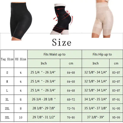 Women High Waist Shaper Panties Body Shaper Slimming Tummy Underwear Butt Lifter Seamless shaperwear Ladies Breathable Shorts