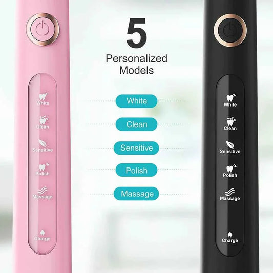 Fairywill FW-507 Electric Sonic Toothbrush - Rechargeable Adult Waterproof Toothbrush with 5 Modes