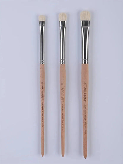 ArtSecret New Arrival 2288 24/Set Oil And Acrylic Painting Brush Hog Bristle Straw Mat Pouch&Canvas Pocket Artist Art Supplies