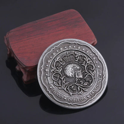Big Size John Wick 4 Blood Oath Marker Coin Keychain Gold and Adjudicator Coin Metal Prop Accessories Collection Gift