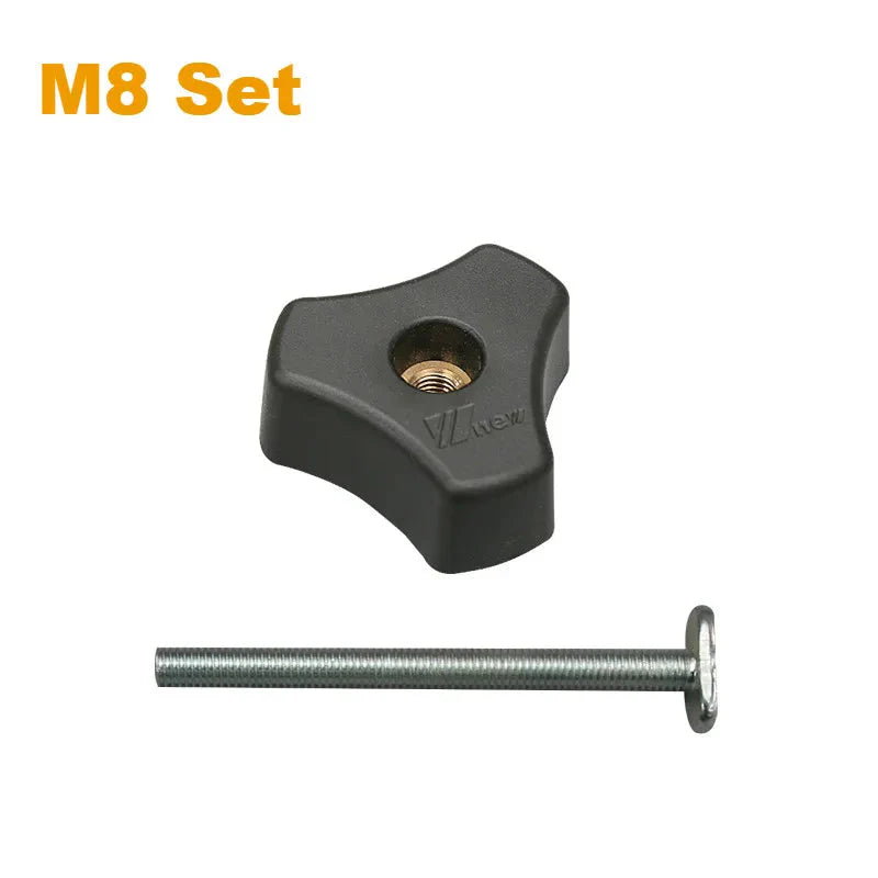 T Track Slider M8 T Screw M8 Nut Saw Table Acting Hold Down Clamp for T-Slot T-Track Woodworking  DIY Tools