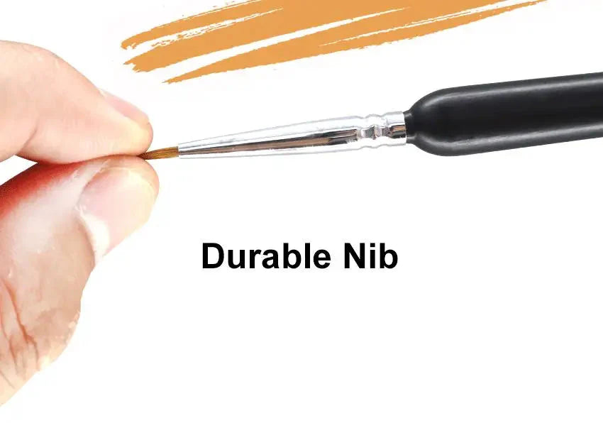 SeamiArt 6Pcs Fine Hook Line Pen Different Size 000 00 0 1 2 3 Paint Brush Artist Gouche Watercolor Acrylic Painting Supplies
