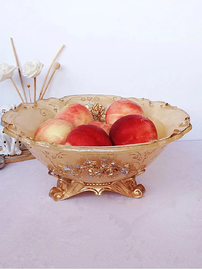 Luxury European-Style Fruit Plate for Living Room, Home Decoration Ornaments