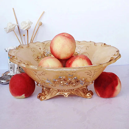 Luxury European-Style Fruit Plate for Living Room, Home Decoration Ornaments