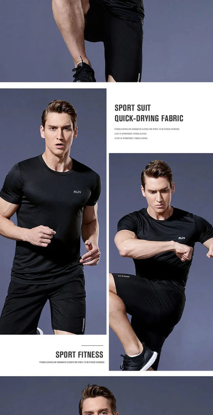 Men 's Fitness Gym T Shirts 2020 Shirt Homme Running Men Designer Quick Dry T-Shirts Running Slim Fit Tops Tees Sport Muscle Tee