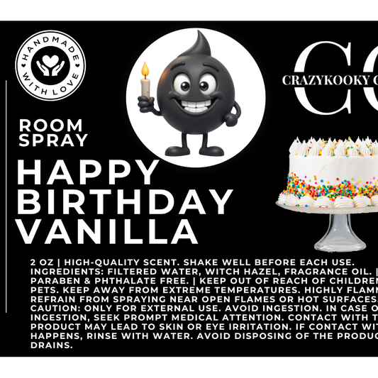 HAPPY BIRTHDAY VANILLA - Room Spray, 2oz