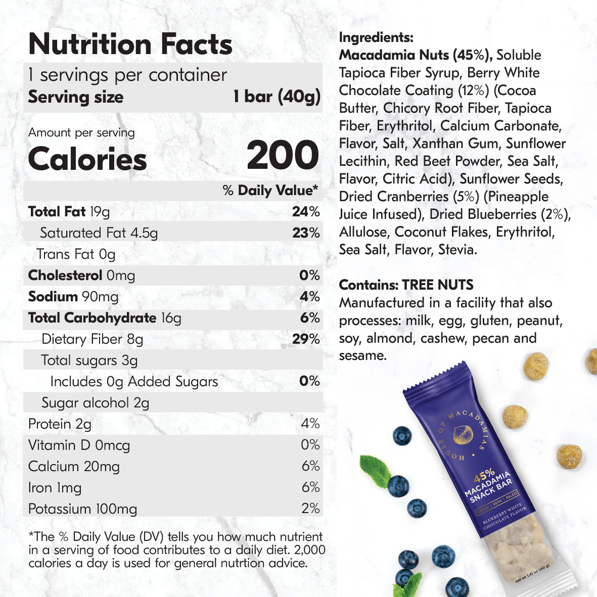 Macadamia Nut Snack Bar Variety Pack (4 Flavors, 12 Bars)