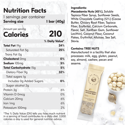 Macadamia Nut Snack Bar Variety Pack (4 Flavors, 12 Bars)