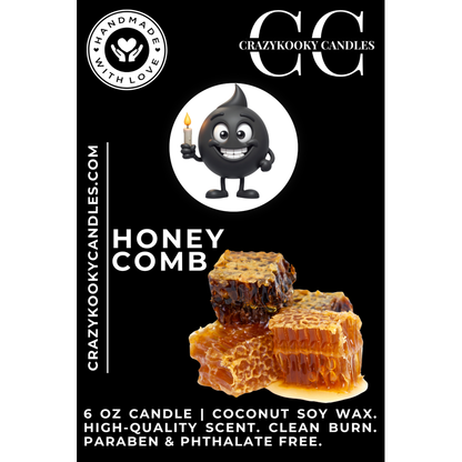 HONEY COMB - Funny Candle, Scented Coconut Soy Candle, 6oz