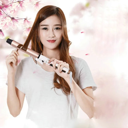Professional Large Barrel Electric Hair Curler - Ceramic Dual-Use Rotating Curling Iron