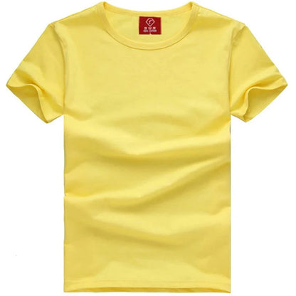 Mens Cotton Summer t shirt Short sleeve Tees O-neck T-Shirts Solid Men tshirt Tops clothing