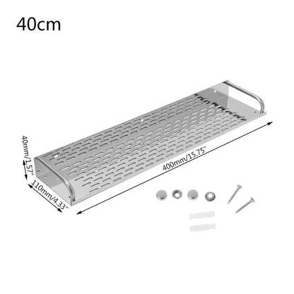 Stainless Steel Kitchen Bathroom Shelf Wall-mounted Storage Rack Single Layer