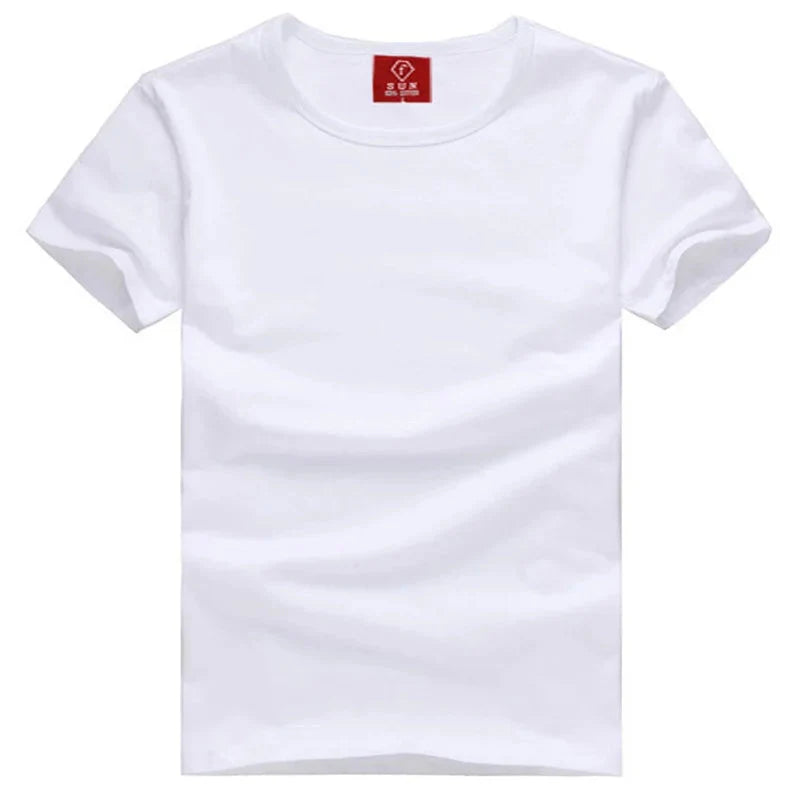 Mens Cotton Summer t shirt Short sleeve Tees O-neck T-Shirts Solid Men tshirt Tops clothing