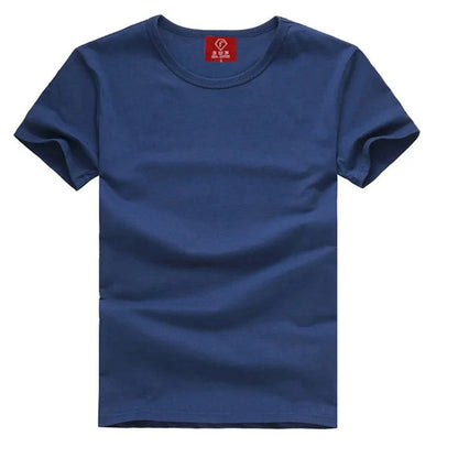 Mens Cotton Summer t shirt Short sleeve Tees O-neck T-Shirts Solid Men tshirt Tops clothing