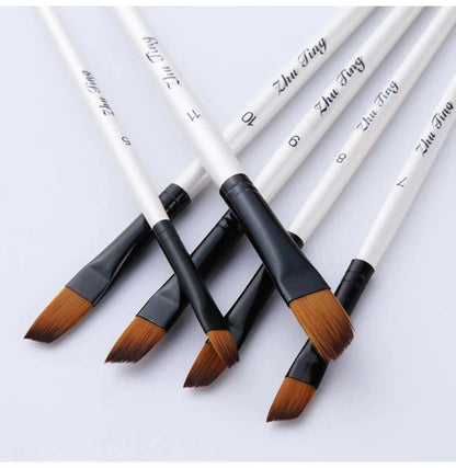 12 Pcs/set Nylon Hair Wooden Handle Watercolor Paint Brush Pen Set Learning DIY Oil Acrylic Painting Art Paint Brushes Supplies