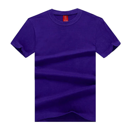 Mens Cotton Summer t shirt Short sleeve Tees O-neck T-Shirts Solid Men tshirt Tops clothing
