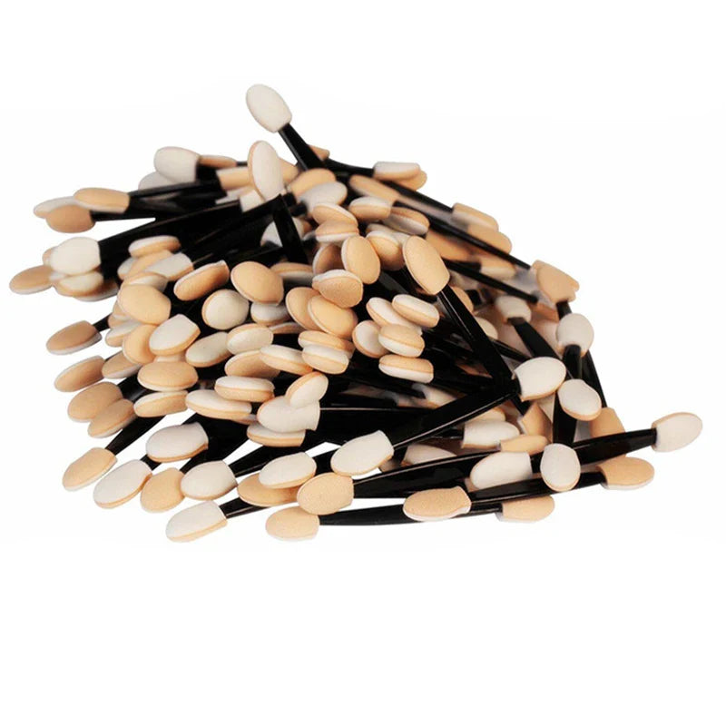 5/30/50/100PCS Eyeshadow Brush Dual Sided Sponge Nylon Sets Make up Eye Shadow Brushes For Cosmetic Applicator Makeup Tools Hot