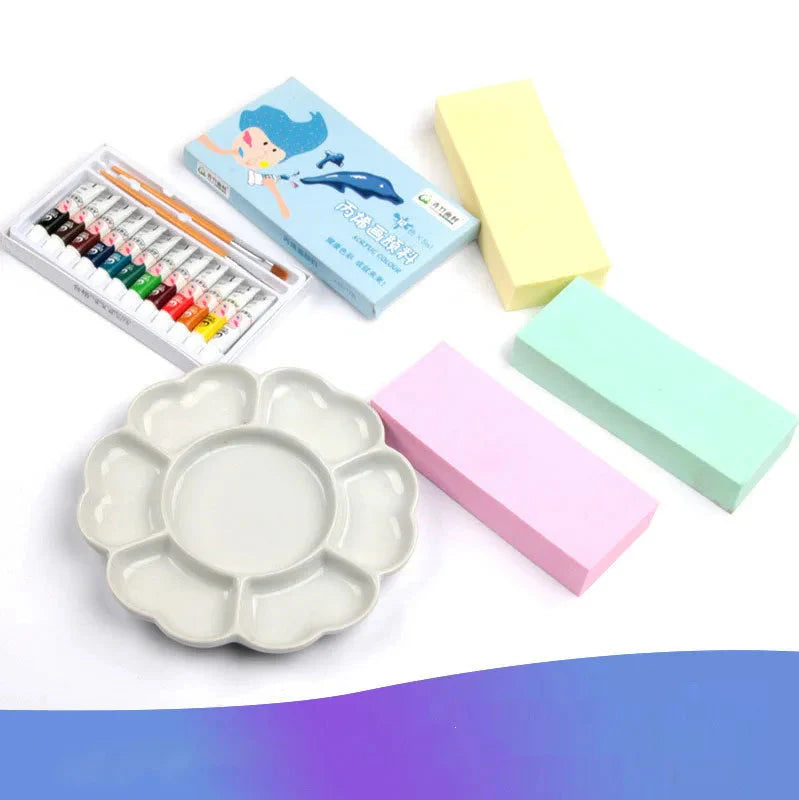 1 pcs Art supplies gouache watercolor sponge absorbent sponge brush Strong water absorption pigment sponge Color random send