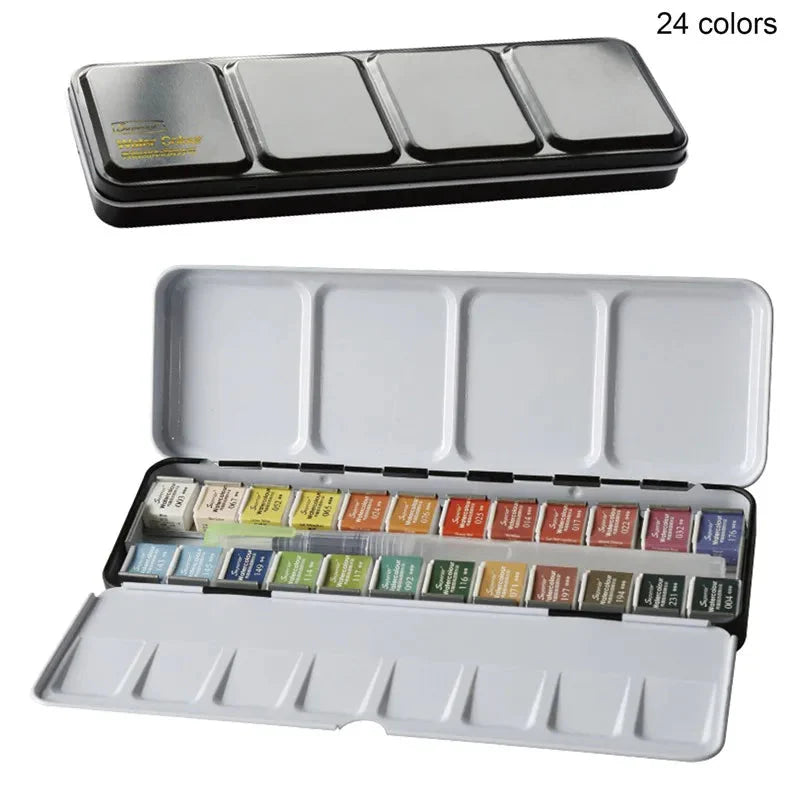 Superior Professional Solid Watercolor Paints Set With Water Brush Pen Water Color Paint Acuarelas Art Supplies For Artist