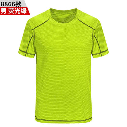 Mens Mesh Short Sleeve Lightweight T-Shirts,Bulk Crew Tees for Guys, Mixed Bright Colors Bulk Pack,Moisture Wicking,10 colors