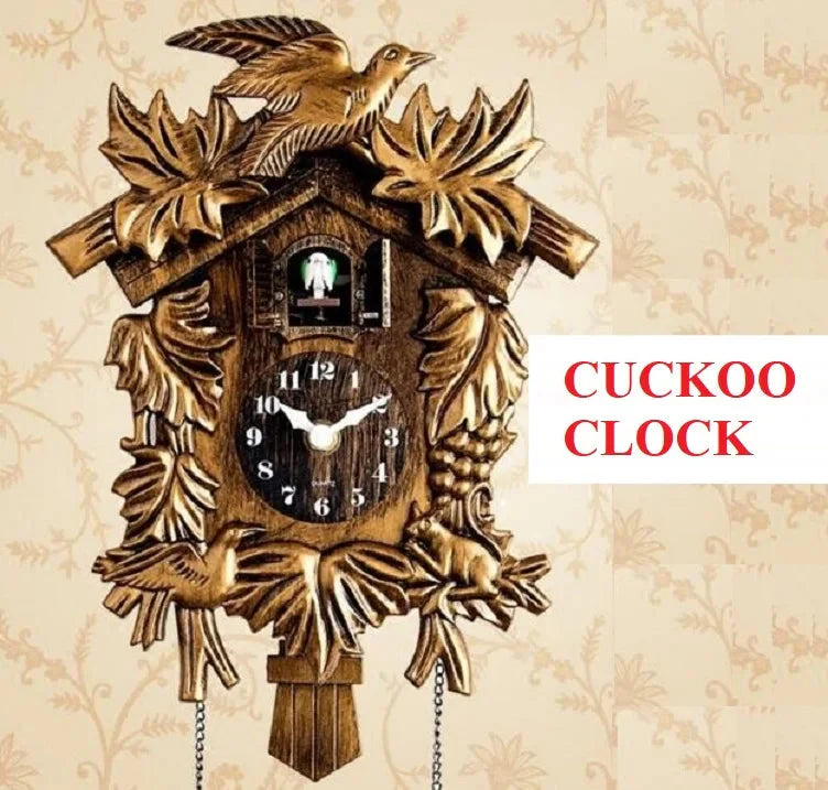 14inch Cuckoo Clock Living Room Wall Clock Bird Cuckoo Alarm Clock Wall-watch Children Unicorn Decorations Home Day Time Alarm