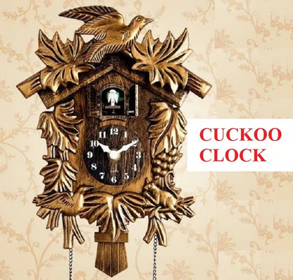14inch Cuckoo Clock Living Room Wall Clock Bird Cuckoo Alarm Clock Wall-watch Children Unicorn Decorations Home Day Time Alarm