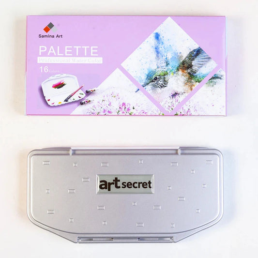 ArtSecret WCS-16 High Quality 16 Wells Watercolor Acrylic Color Pallette For Watercolor Painting Art Tools Supplies