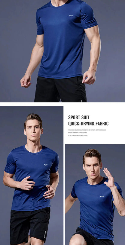 Men 's Fitness Gym T Shirts 2020 Shirt Homme Running Men Designer Quick Dry T-Shirts Running Slim Fit Tops Tees Sport Muscle Tee