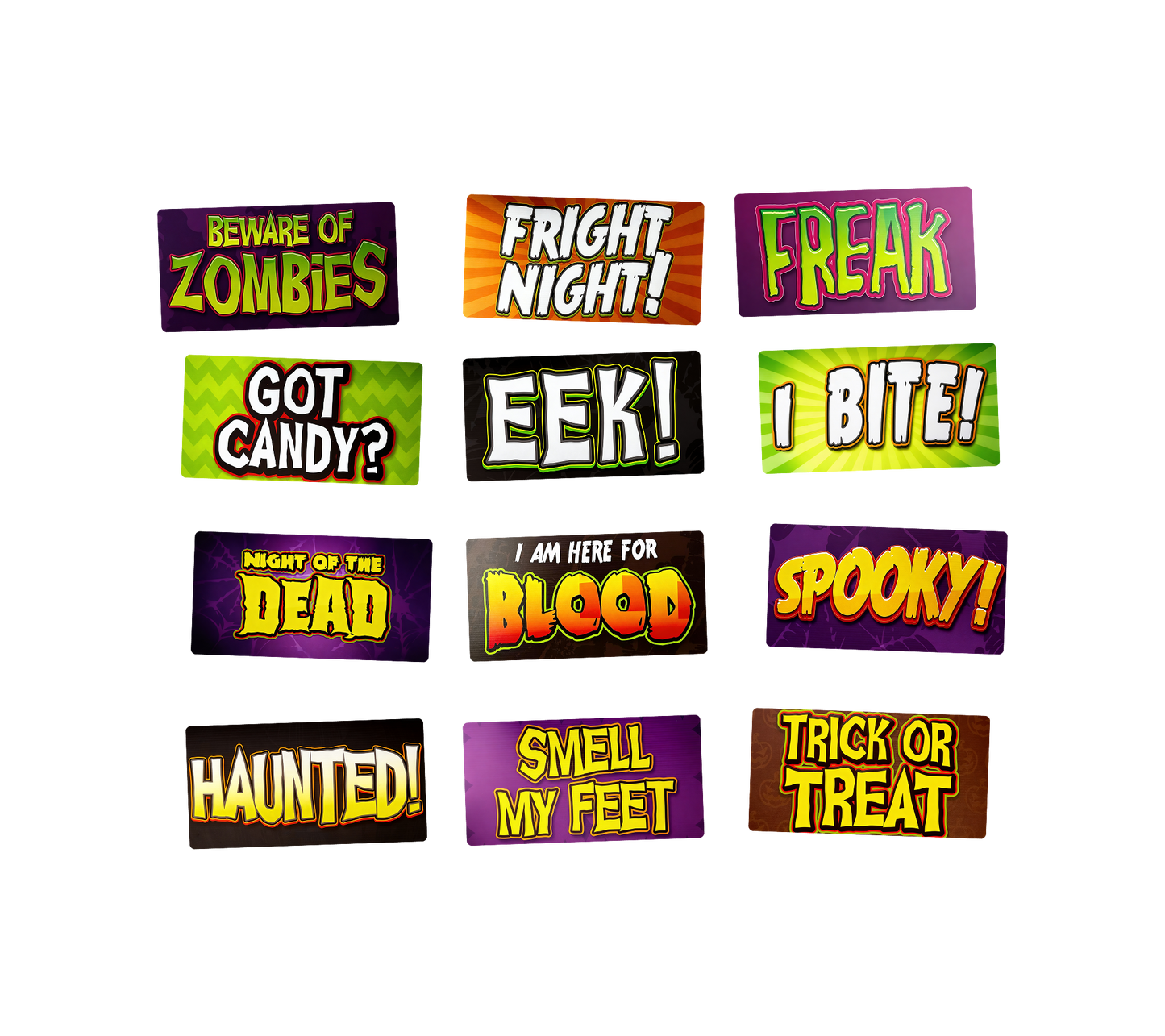 Halloween Photo Booth Props - DIY Spooky Party Signs