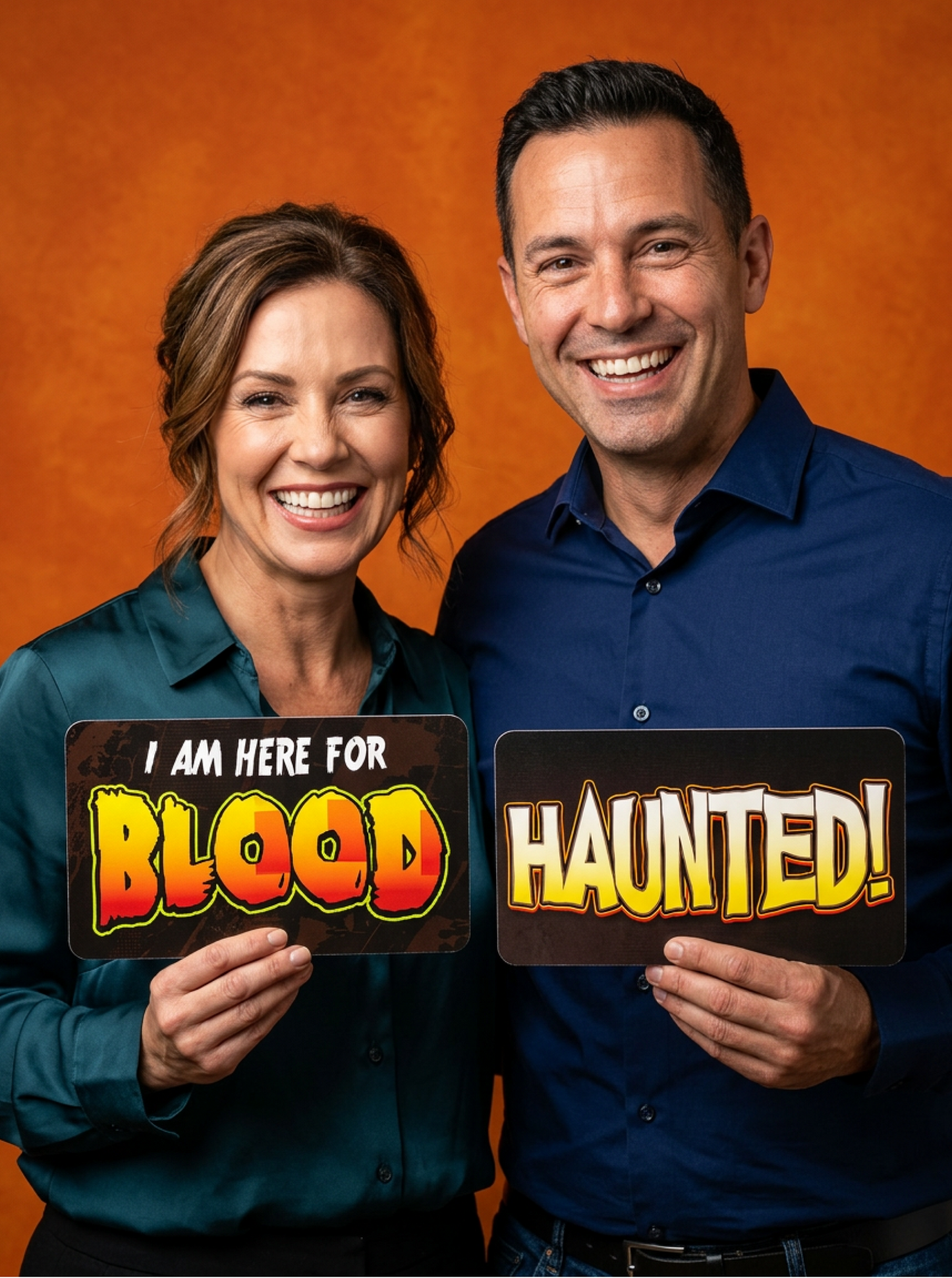 Halloween Photo Booth Props Set - Spooky Party Signs