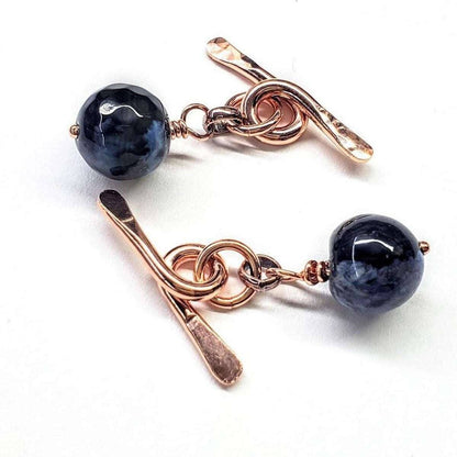Hammered Copper Child Abuse Prevention Chain Cufflinks