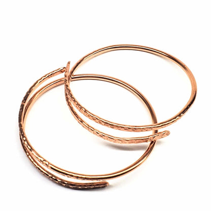 Copper Full Overlap Inter Locking Bangle Set