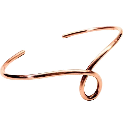 Handmade Sculpted Copper Teardrop Bangle