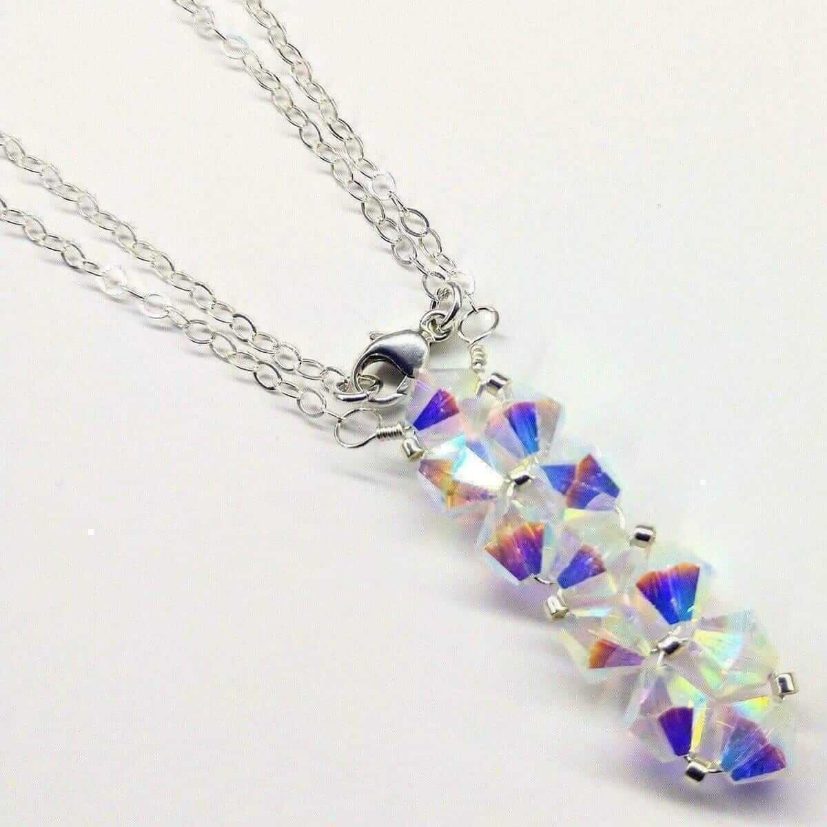 Handmade Swarovski Crystal Rock Candy Bar Necklace