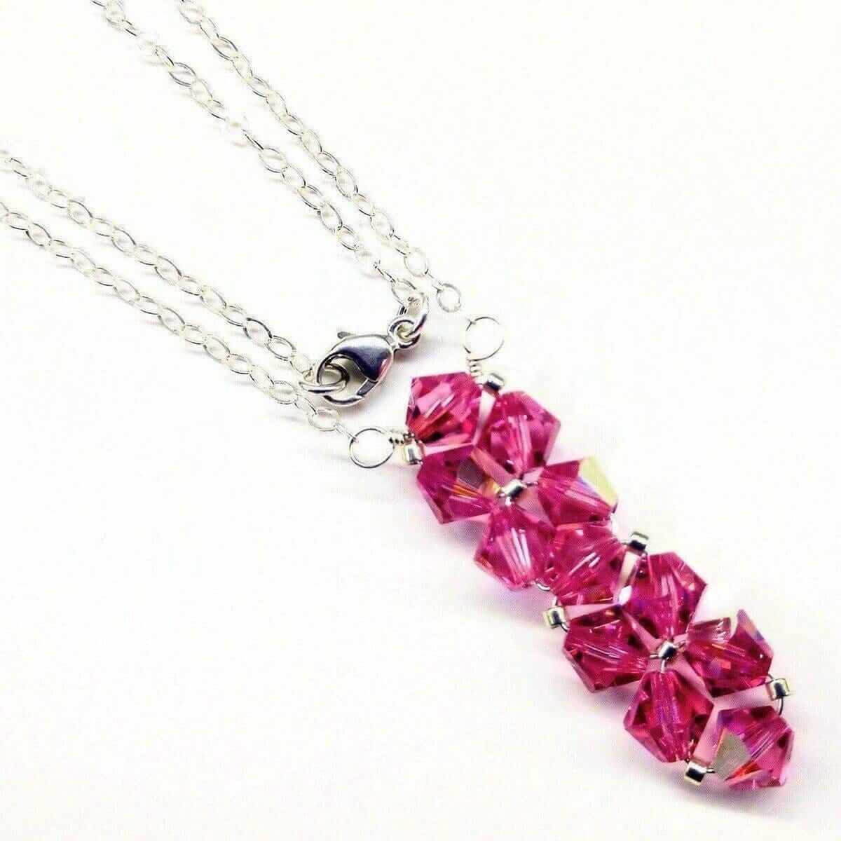 Handmade Swarovski Crystal Rock Candy Bar Necklace