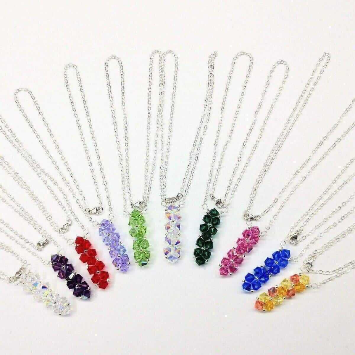 Handmade Swarovski Crystal Rock Candy Bar Necklace