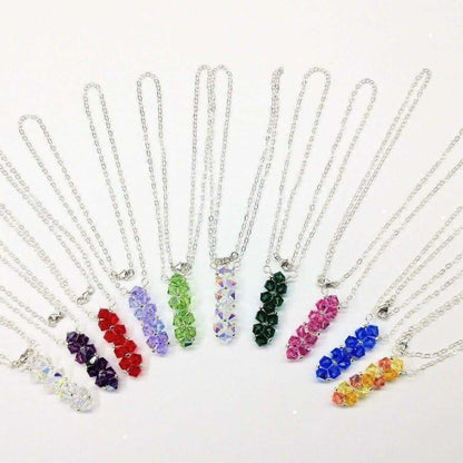 Handmade Swarovski Crystal Rock Candy Bar Necklace