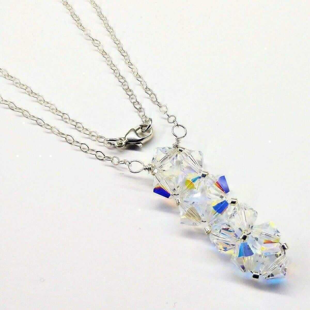 Handmade Swarovski Crystal Rock Candy Bar Necklace