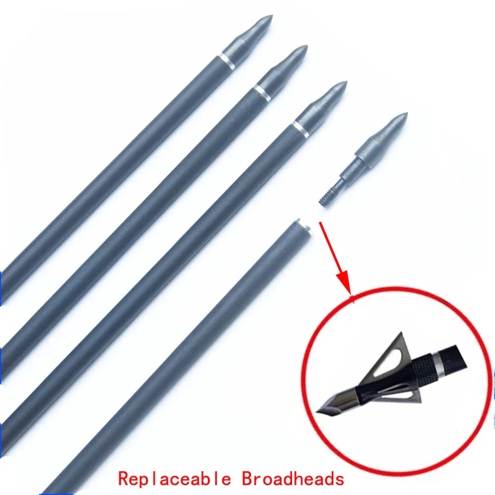 New Spine 500 Carbon Arrow With Replaceable Arrowhead 28"/30"/31"Length Archery for Compound/Recurve Bow Hunting