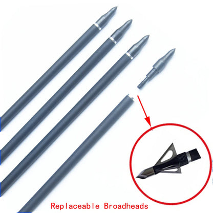 New Spine 500 Carbon Arrow With Replaceable Arrowhead 28"/30"/31"Length Archery for Compound/Recurve Bow Hunting