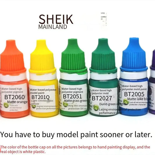 Paint Pigment Model Coloring Hand Painting Solid Color Pen Safety Water-based Matte SHEIK MAINLAND 2001-2056 3d Print Parts
