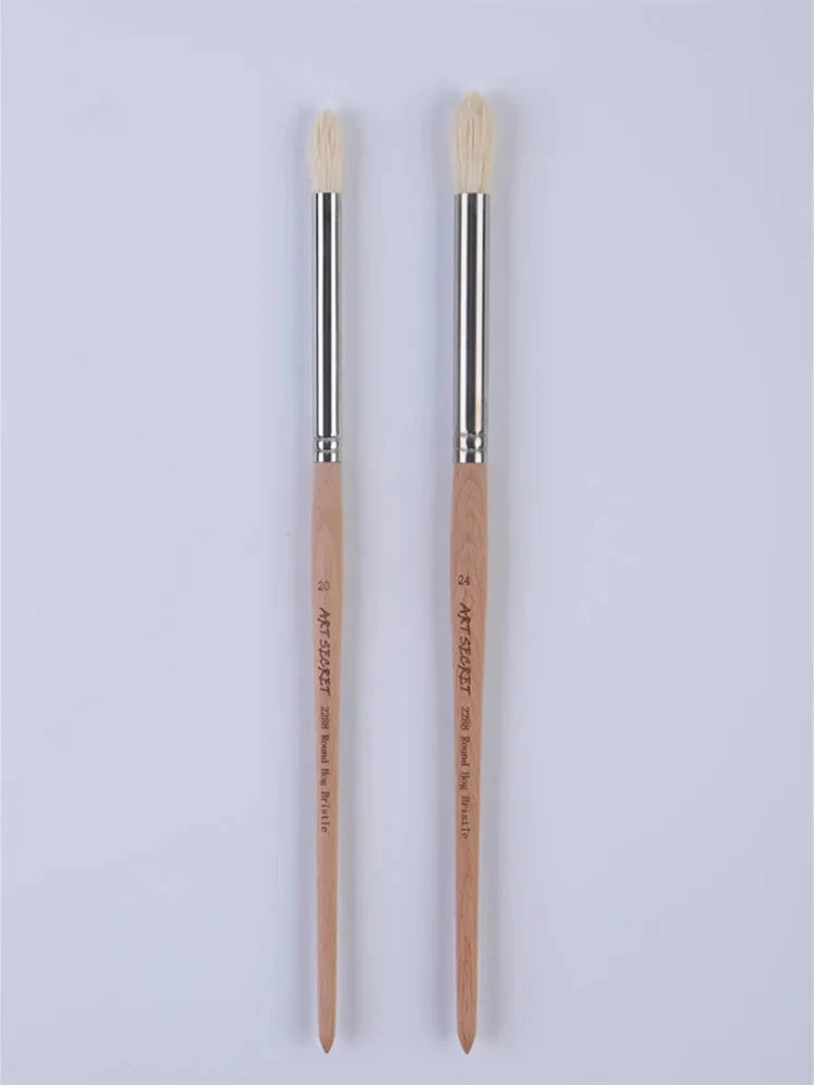 ArtSecret New Arrival 2288 24/Set Oil And Acrylic Painting Brush Hog Bristle Straw Mat Pouch&Canvas Pocket Artist Art Supplies