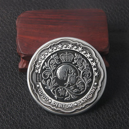 Big Size John Wick 4 Blood Oath Marker Coin Keychain Gold and Adjudicator Coin Metal Prop Accessories Collection Gift