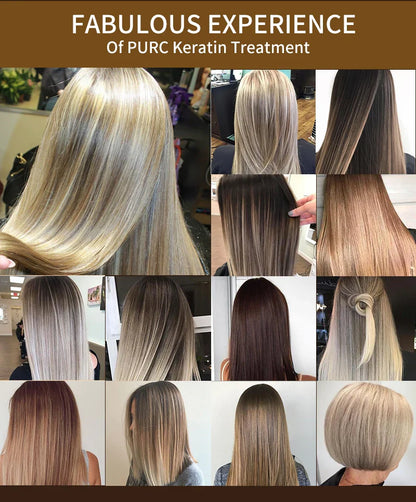 PURC Brazilian Keratin Hair Treatment Keratin Straightening Curly Hair Smoothing Repair Permed Damaged Hair Care Products