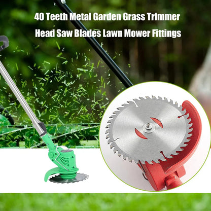 150 mm 40 Teeth Metal Grass Trimmer Heads Blade Replacement Weed Eater Saw Blade Lawn Mower Fit Accessory for Garden Power Tool