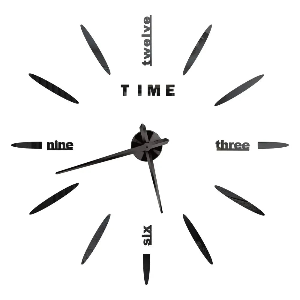 3D Wall Clock Modern Design DIY Acrylic Mirror Sticker Quartz Needle Big Europe Horloge Home Decoration Living Room Watch Clocks