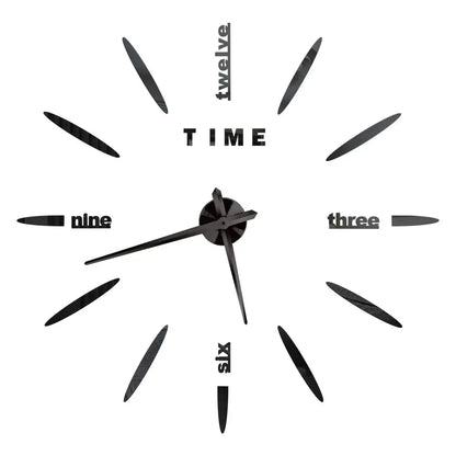 3D Wall Clock Modern Design DIY Acrylic Mirror Sticker Quartz Needle Big Europe Horloge Home Decoration Living Room Watch Clocks