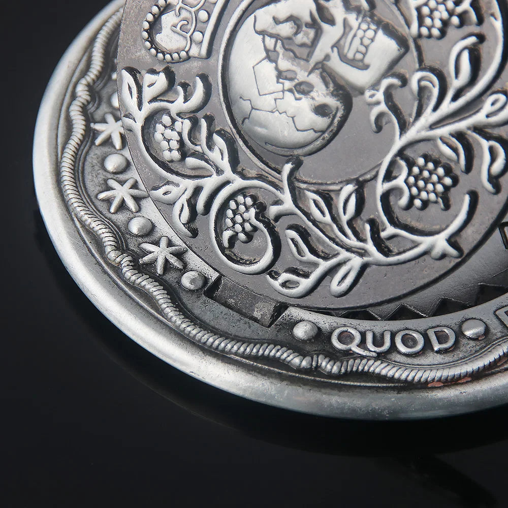 Big Size John Wick 4 Blood Oath Marker Coin Keychain Gold and Adjudicator Coin Metal Prop Accessories Collection Gift