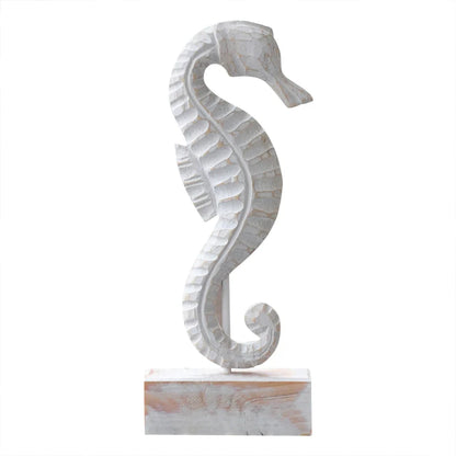 Mediterranean Style Wood Crafts Starfish Conch Hippocampus Wood Carving Marine Garden Decoration Ornaments Home Decoration