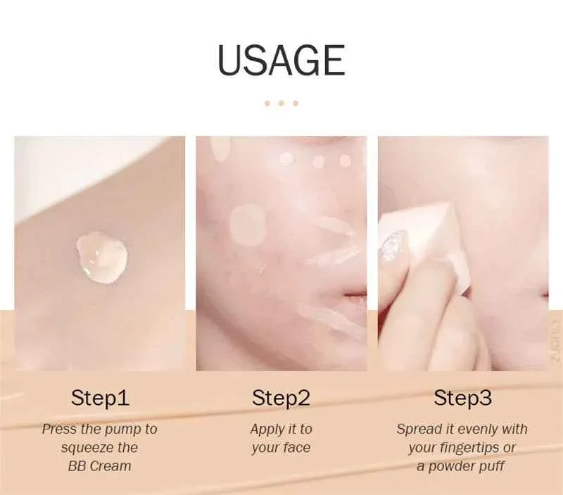 BB Cream Base Makeup Long Lasting Waterproof Brighten Skin Tone Cover Blemishes 30ml Concealer Foundation Liquid Face Makeup